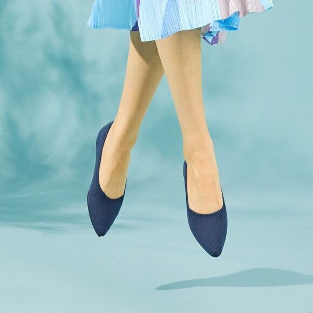 VIVAIA Pointed-Toe‎ Blue Ballet Flats SIZE EUR 39 US 8
